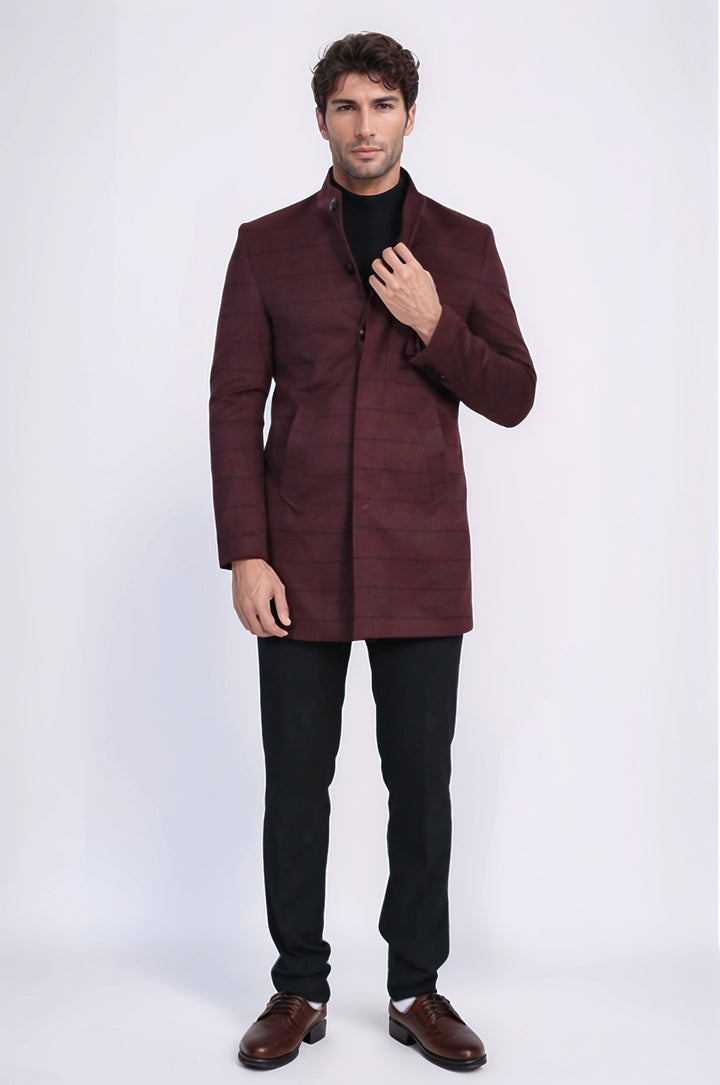 Hakim Yaka Bordo Ekose Kaban - Wessi