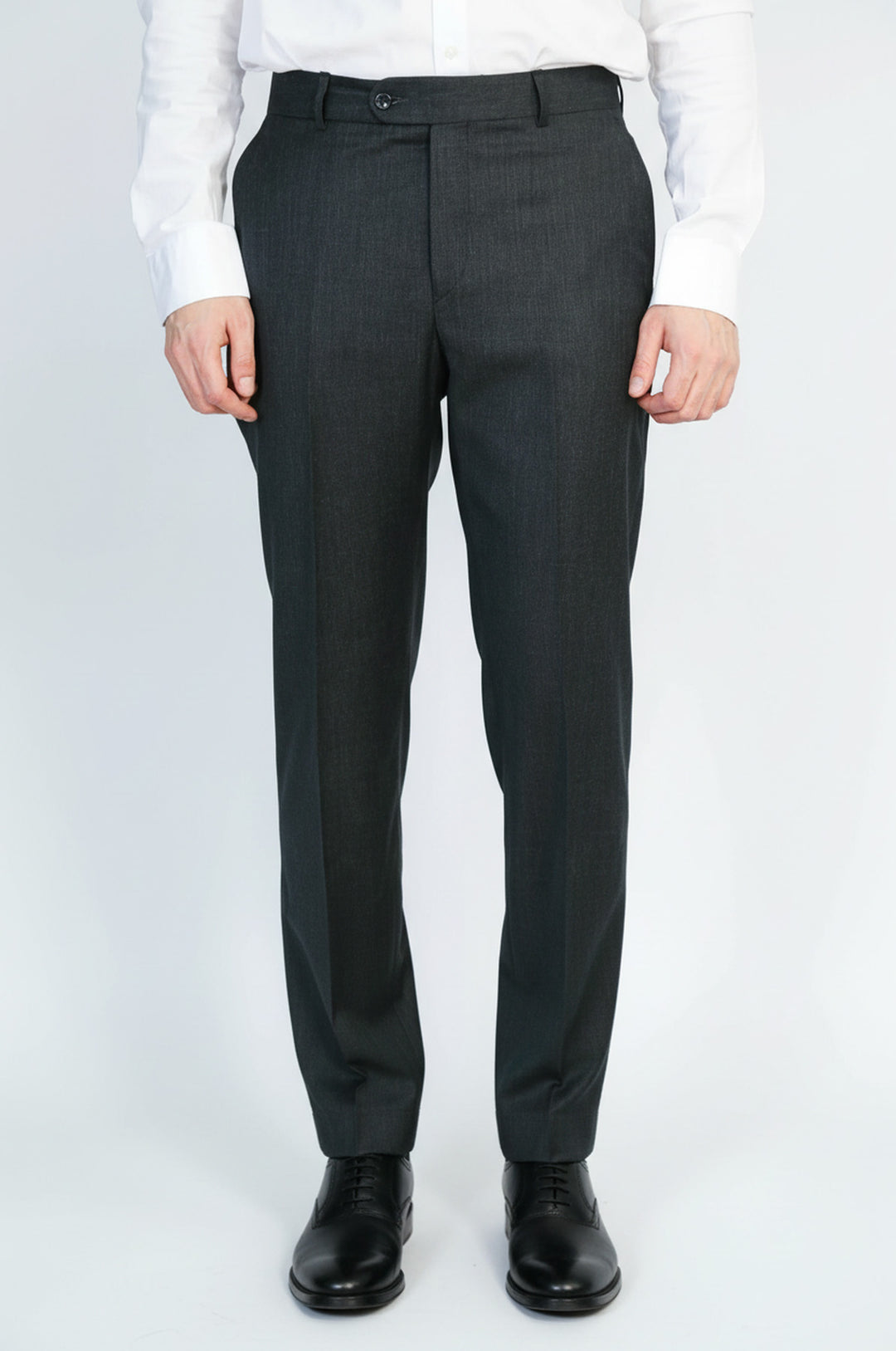 Düz Siyah Erkek Kumaş Pantolon - Wessi