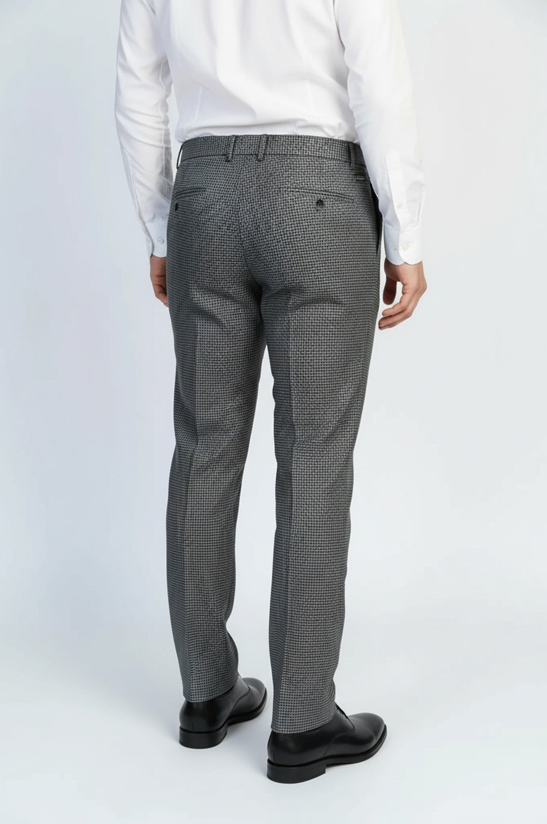 Kazayağı Desenli Füme Erkek Pantolon - Wessi