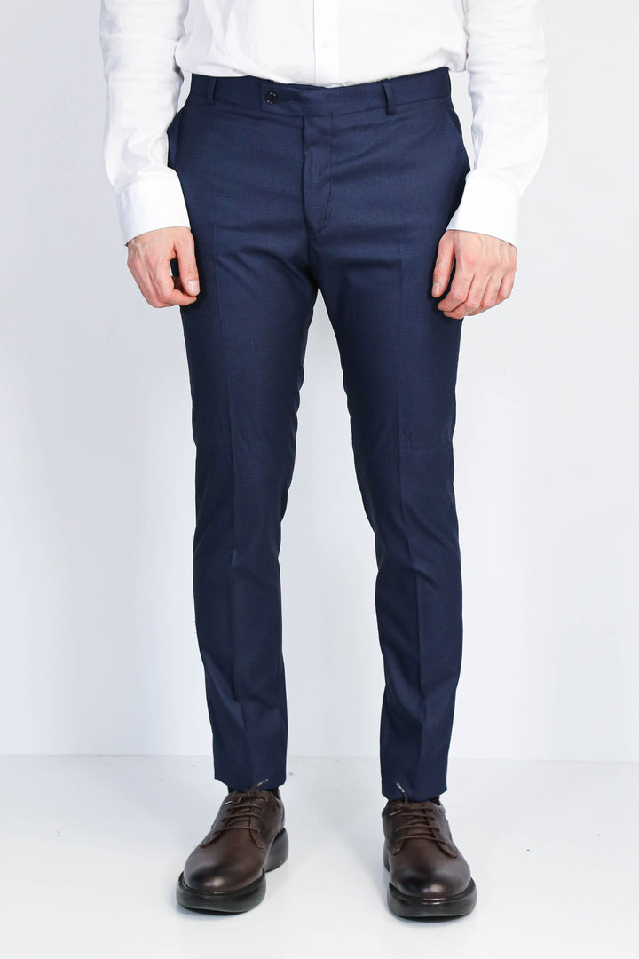 Düz Lacivert Erkek Pantolon - Wessi
