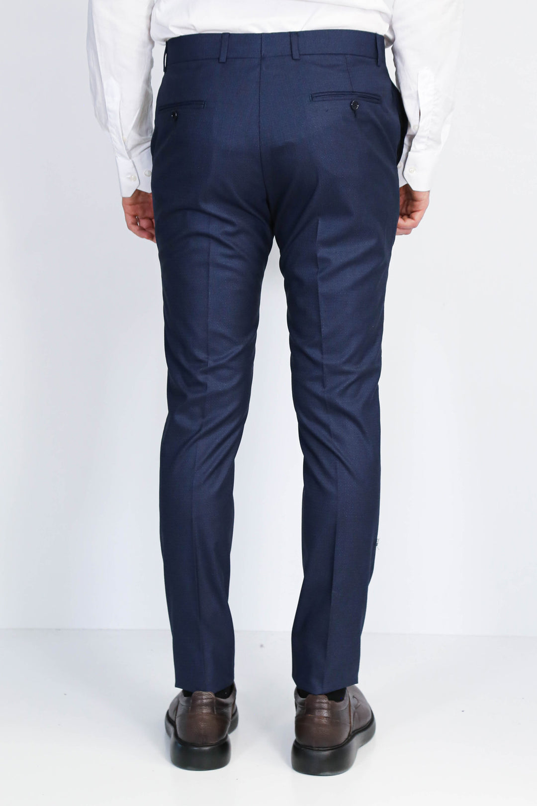 Düz Lacivert Erkek Pantolon - Wessi