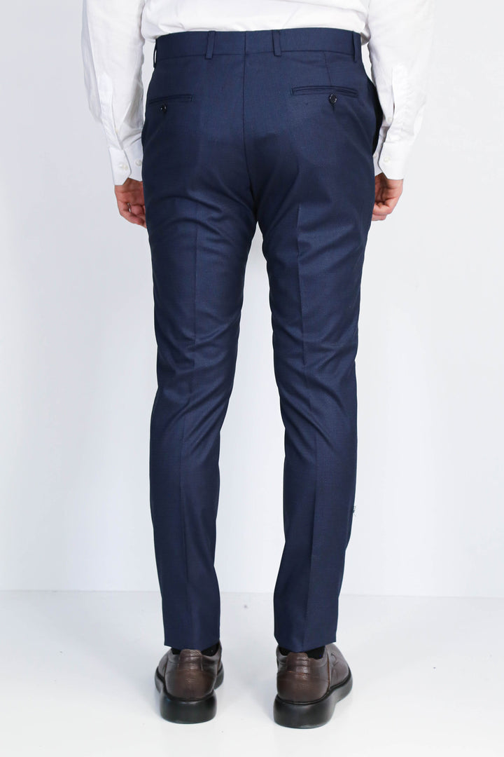 Düz Lacivert Erkek Pantolon - Wessi