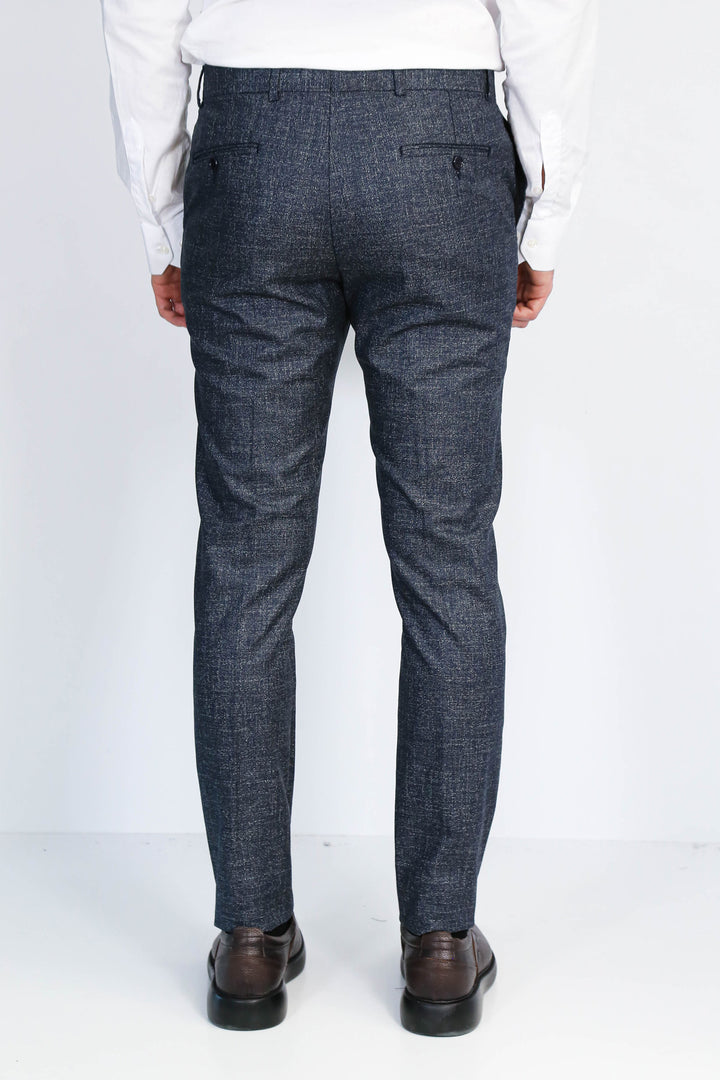 Düz Koyu Lacivert Erkek Pantolon - Wessi