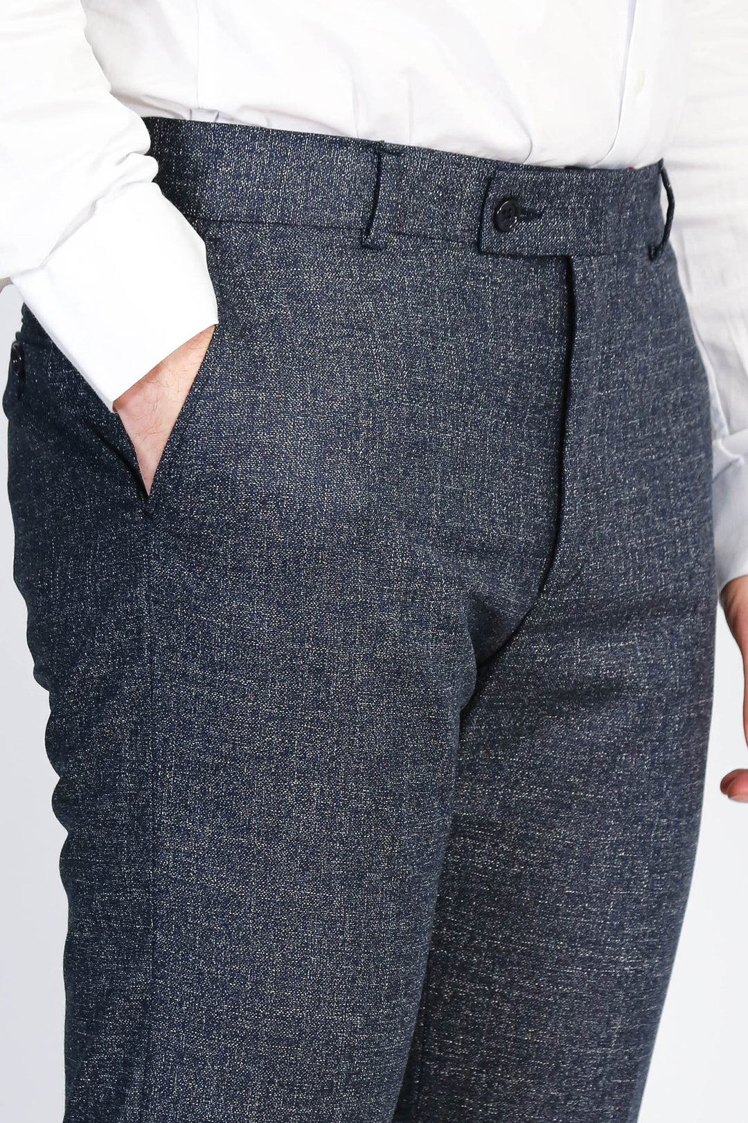 Düz Koyu Lacivert Erkek Pantolon - Wessi