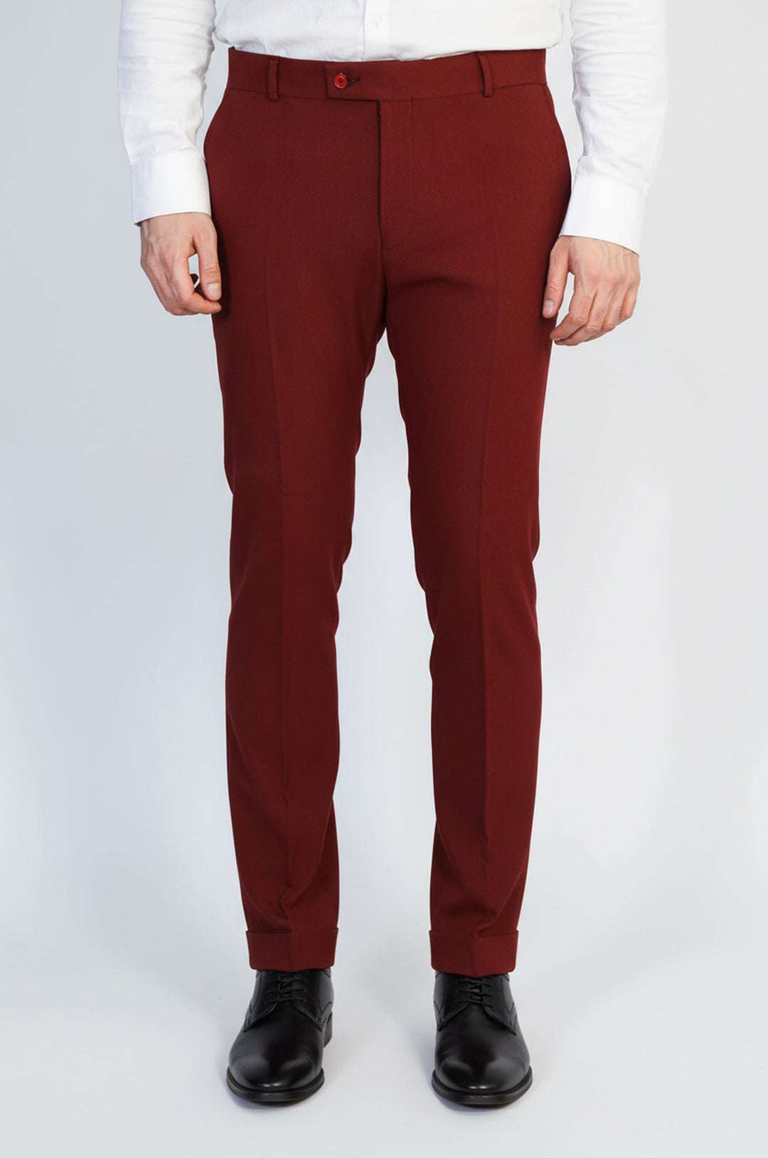 Desensiz Slim Fit Bordo Erkek Pantolon - Wessi