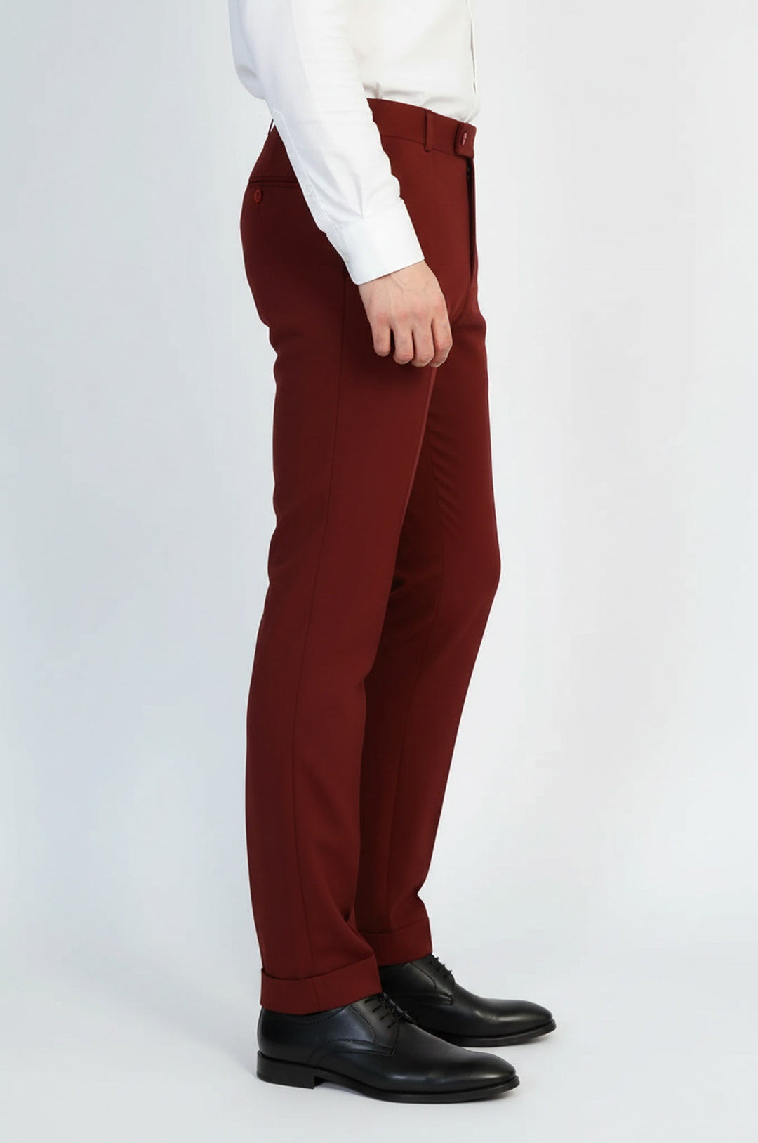 Desensiz Slim Fit Bordo Erkek Pantolon - Wessi