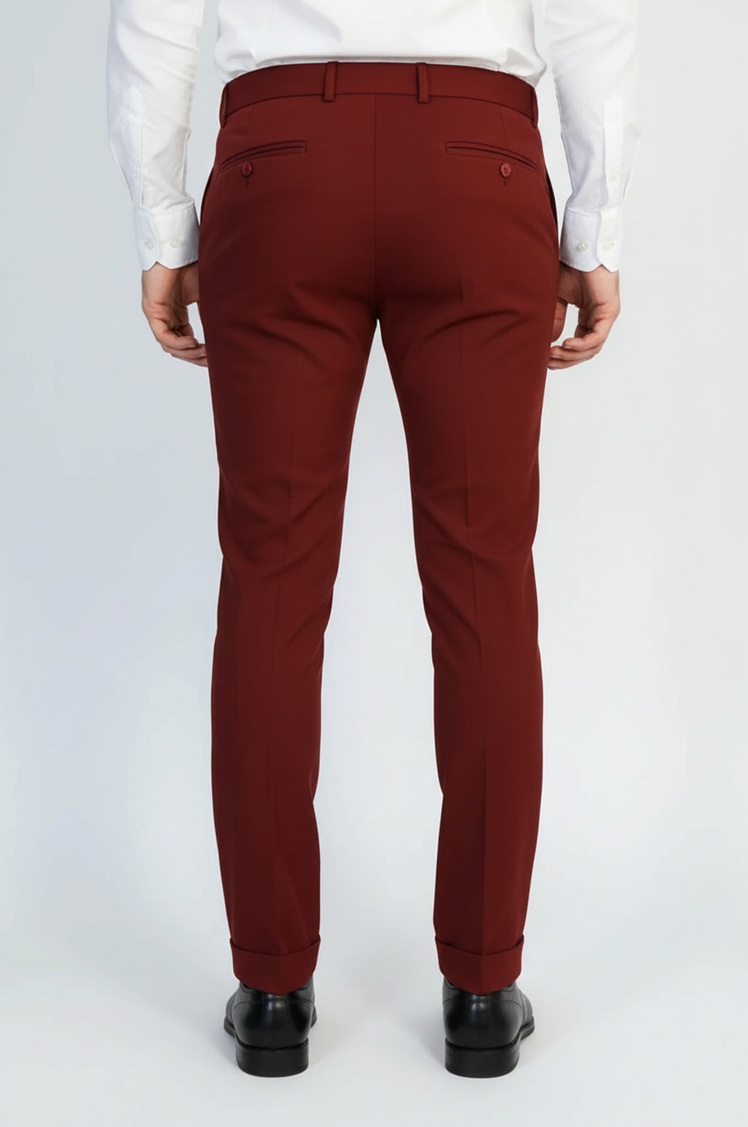 Desensiz Slim Fit Bordo Erkek Pantolon - Wessi
