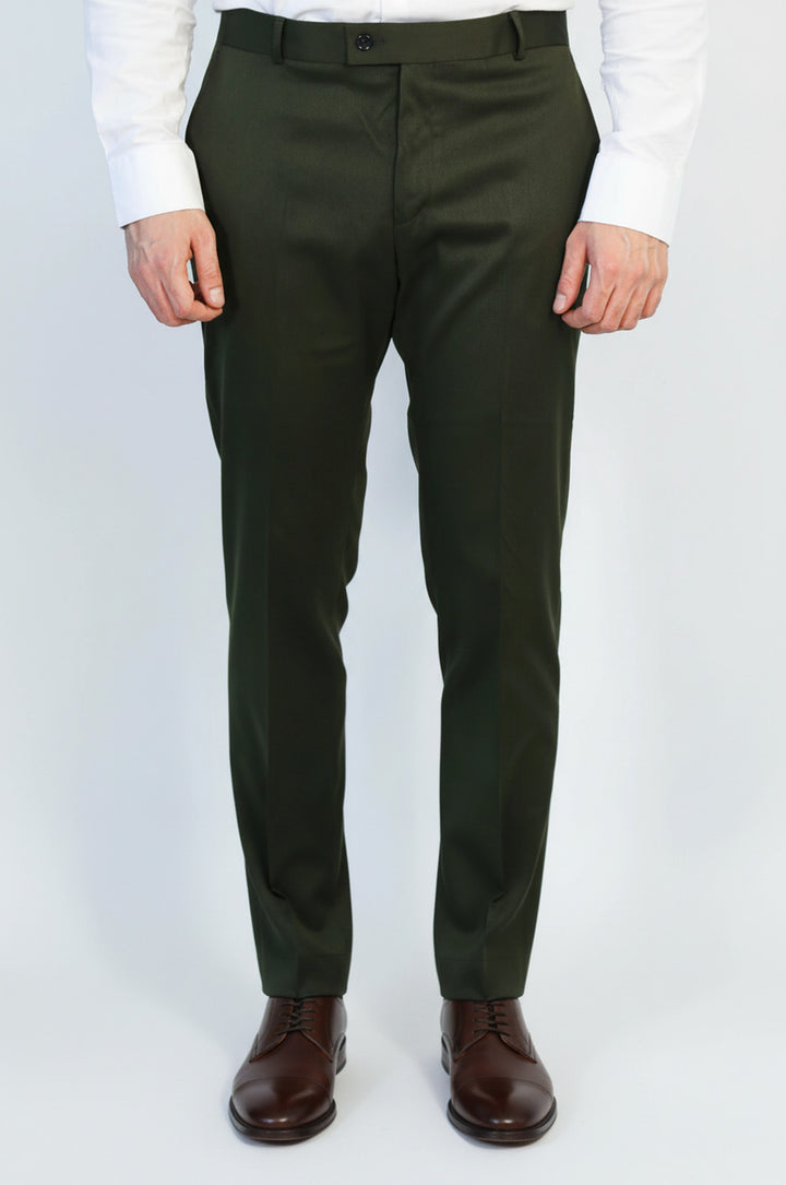 Desensiz Slim Fit Yeşil Erkek Pantolon - Wessi