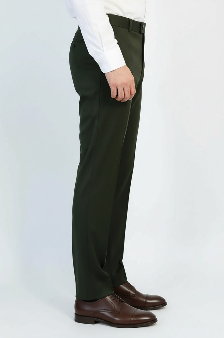 Desensiz Slim Fit Yeşil Erkek Pantolon - Wessi