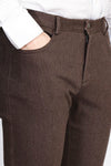 Dar Kesim Pamuk Kahverengi Erkek Pantolon - Wessi