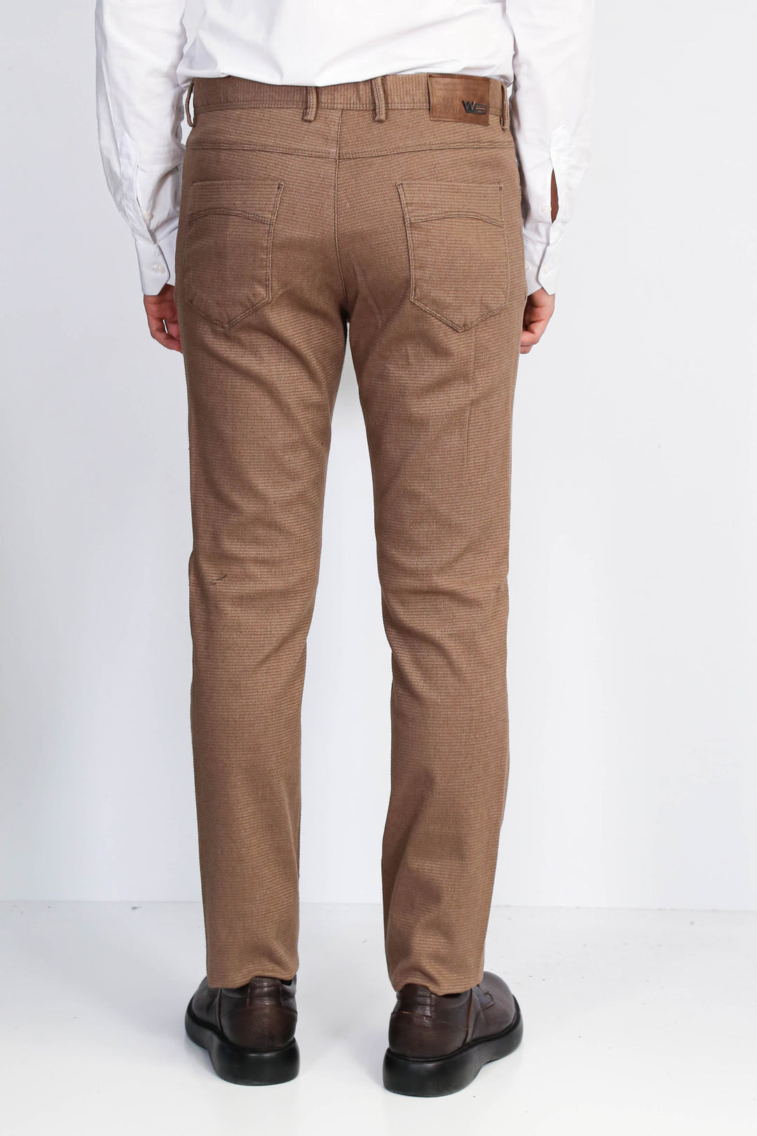 Dar Kesim Pamuk Açık Kahverengi Erkek Pantolon - Wessi