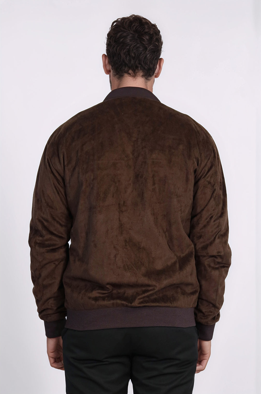 Kapaklı Cepli Süet Kahverengi Erkek Bomber Ceket - Wessi