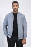 Desensiz Fermuarlı Cepli Gri Erkek Bomber Ceket - Wessi