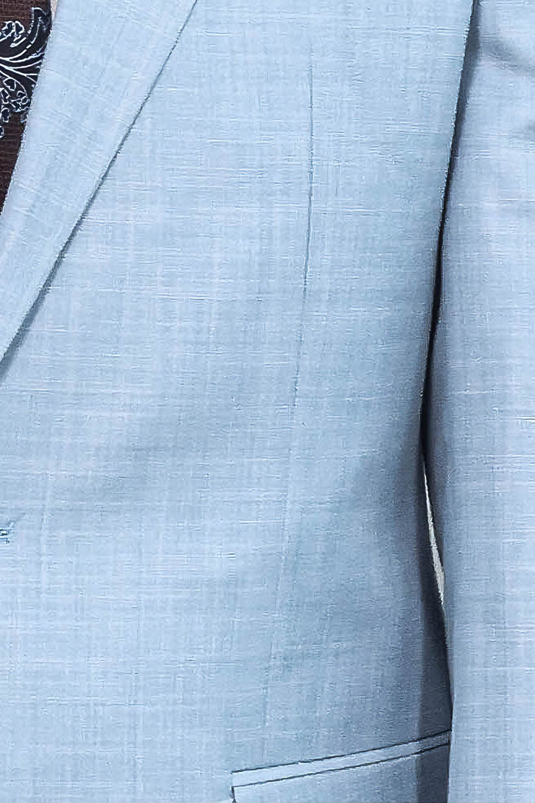 İki Parça Slim Fit Tek Düğmeli Açık Mavi Erkek Takım Elbise - Wessi