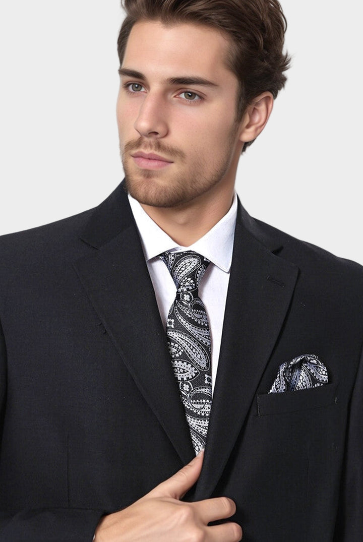 4 Drop Klasik Kesim Siyah Takım Elbise | Wessi