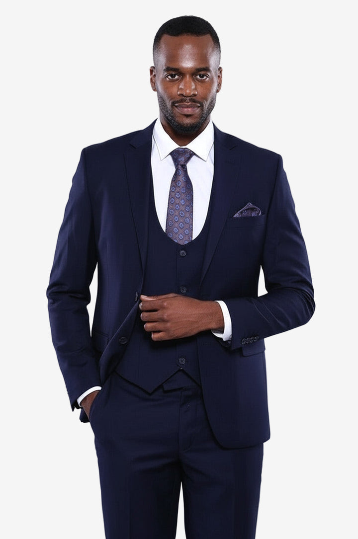 Yelekli Lacivert Takım Elbise | Wessi