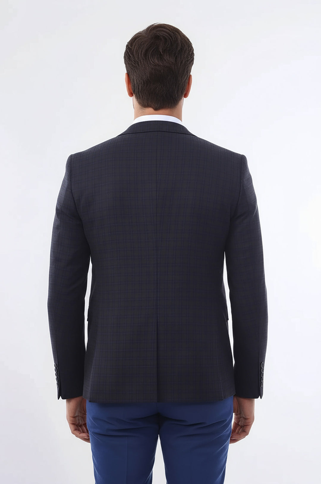 Ekose Yelekli Kışlık Kahverengi Takım Elbise | Wessi