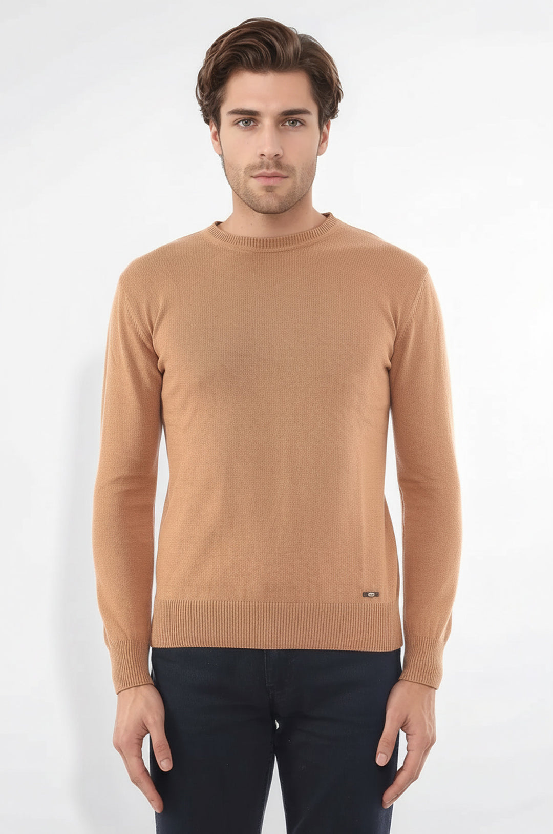 Bisiklet Yaka Taba Triko - Wessi