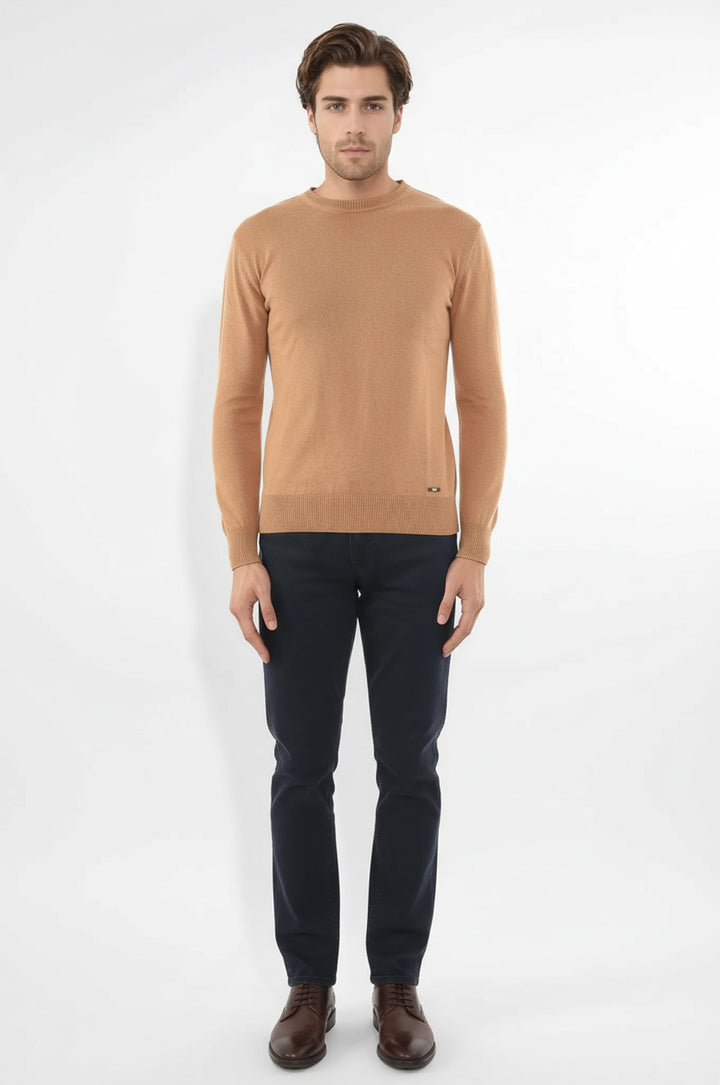 Bisiklet Yaka Taba Triko - Wessi