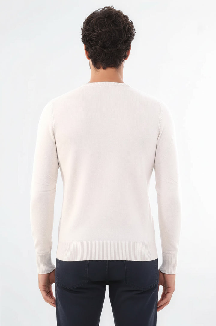 Bej Slim Fit Uzun Kollu Triko - Wessi