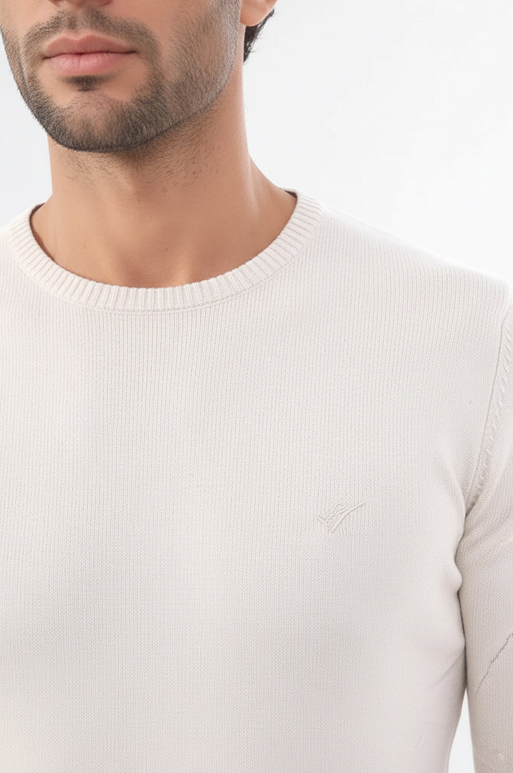 Bej Slim Fit Uzun Kollu Triko - Wessi