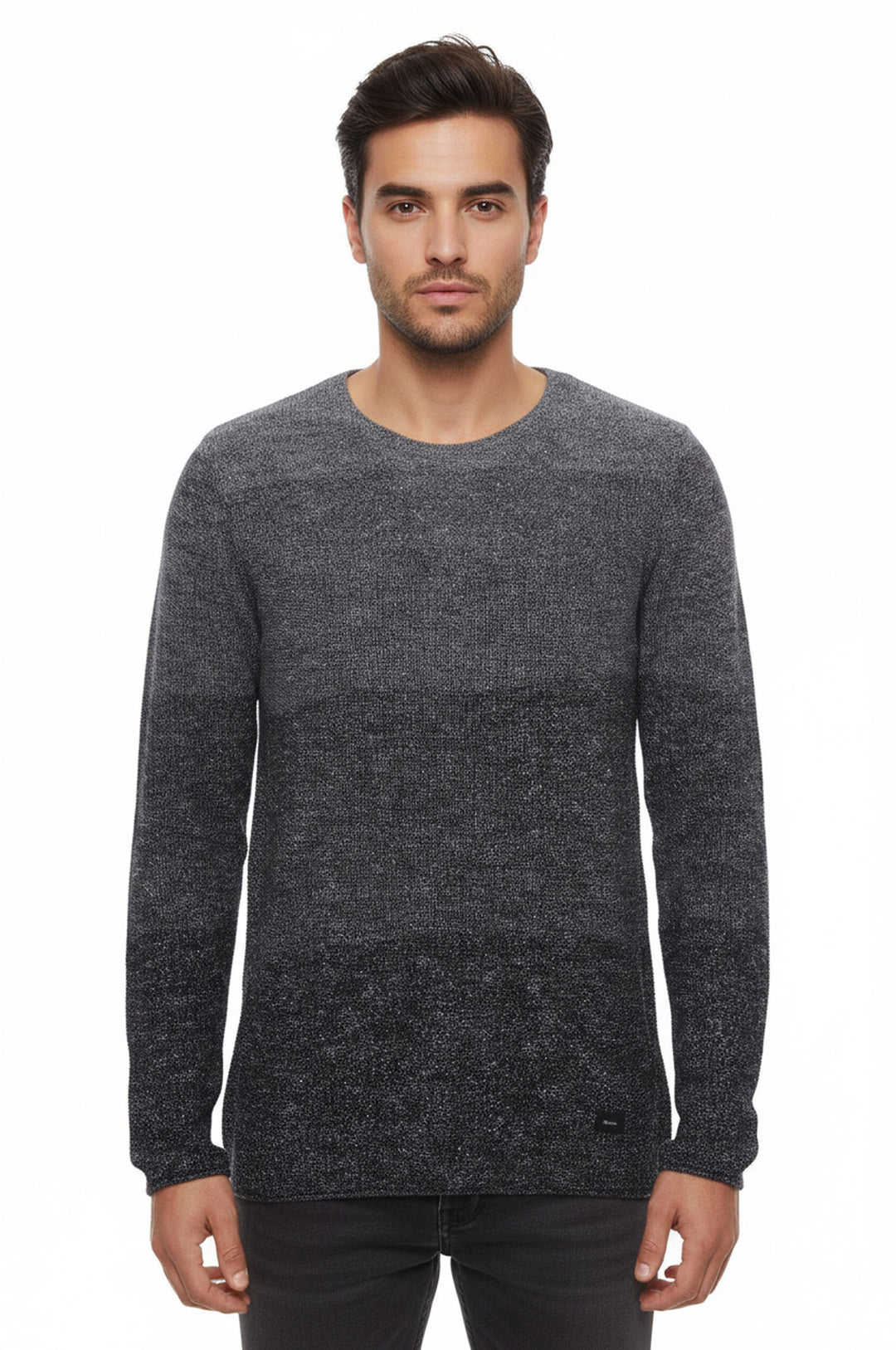 Gri Bisiklet Yaka Triko Kazak - Wessi