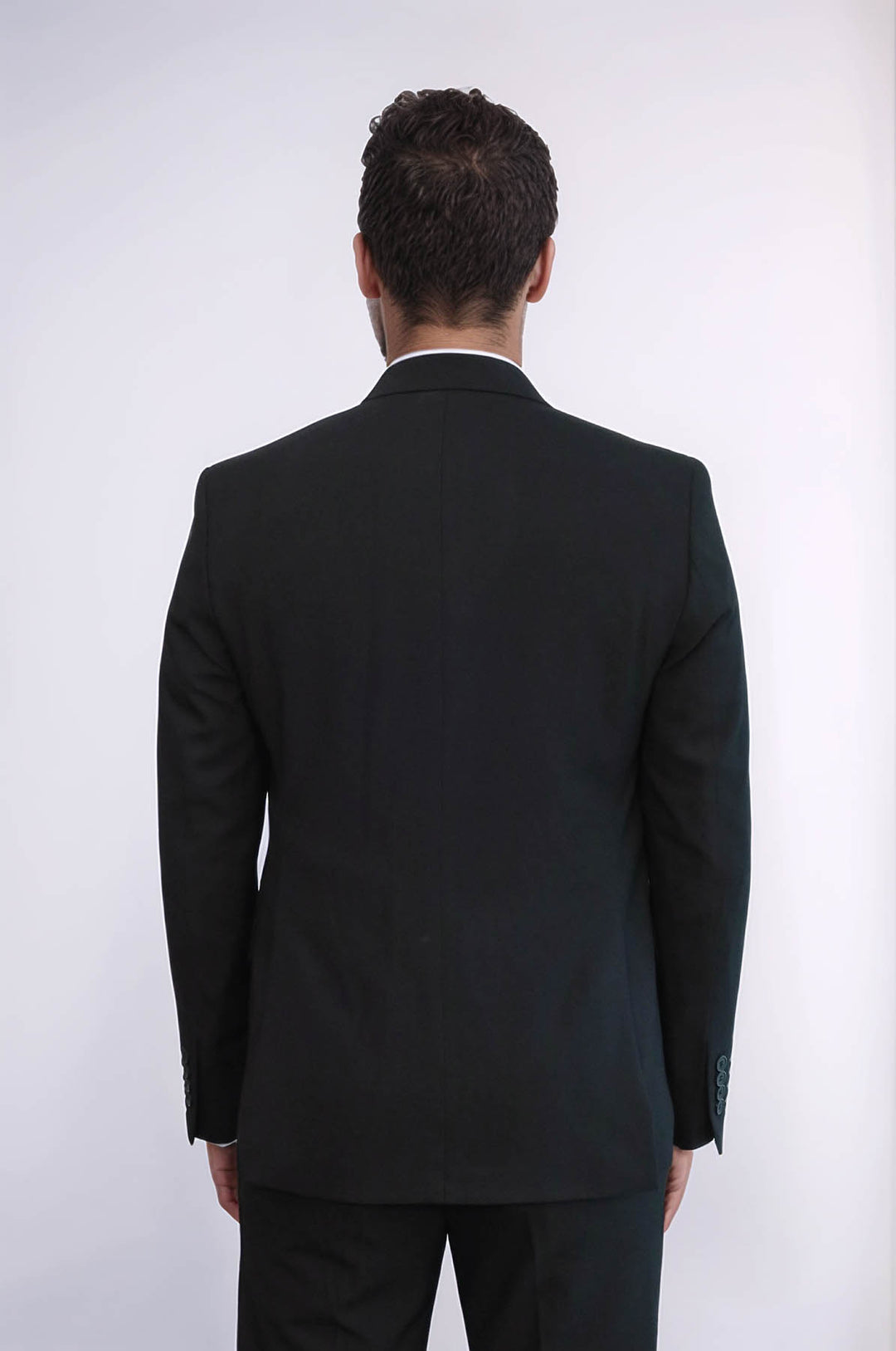 Tek Düğmeli Slim Fit Siyah Yelekli Erkek Takım Elbise - Wessi