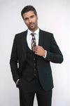 Tek Düğmeli Slim Fit Siyah Yelekli Erkek Takım Elbise - Wessi