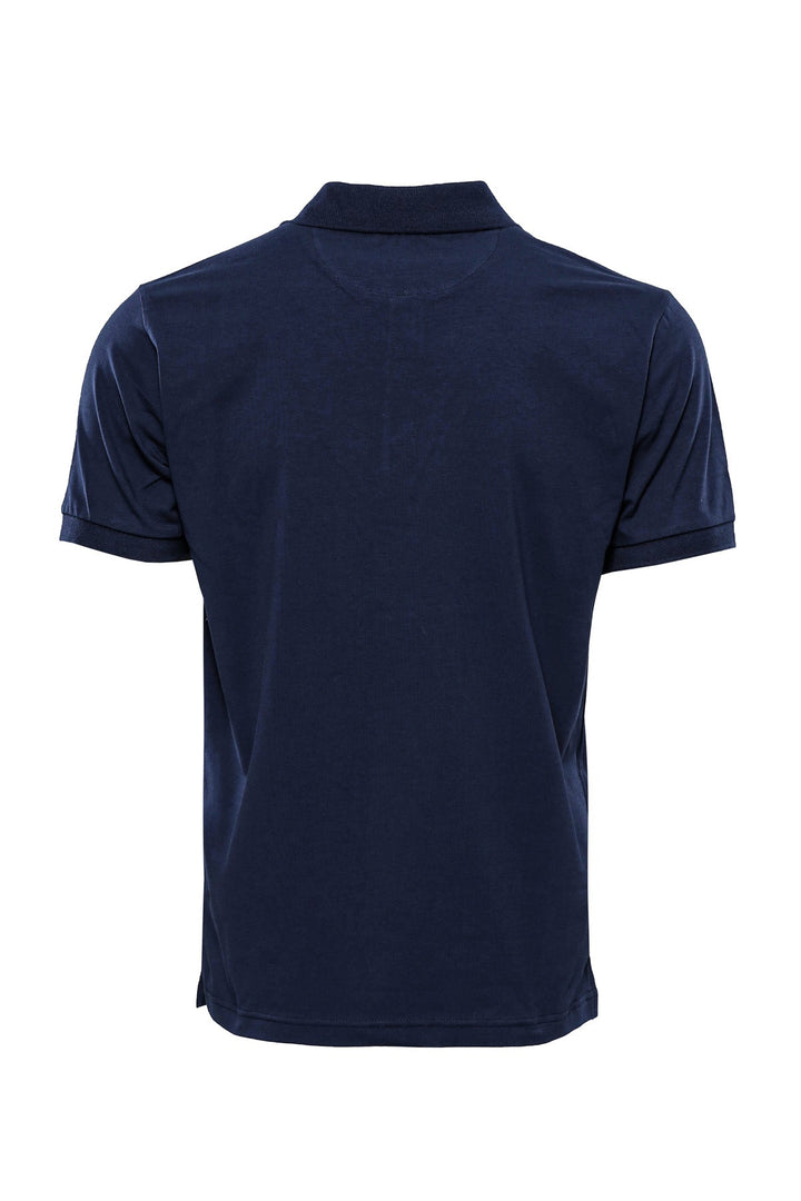 Polo Yaka Lacivert Düz T-shirt | Wessi