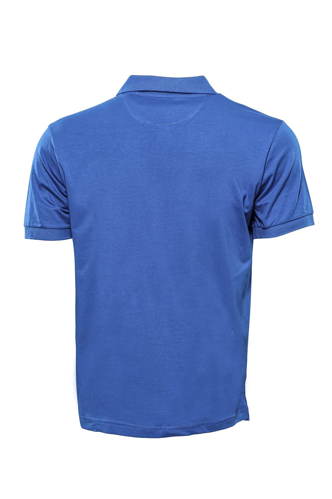 Polo Yaka Düz Mavi T-shirt | Wessi