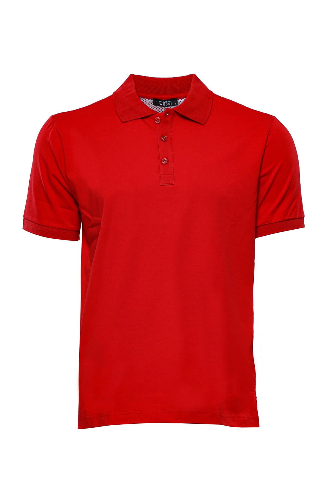 Polo Yaka Düz Kırmızı T-shirt | Wessi