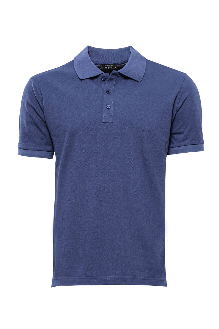 Polo Yaka Oxford Lacivert T-shirt - Wessi