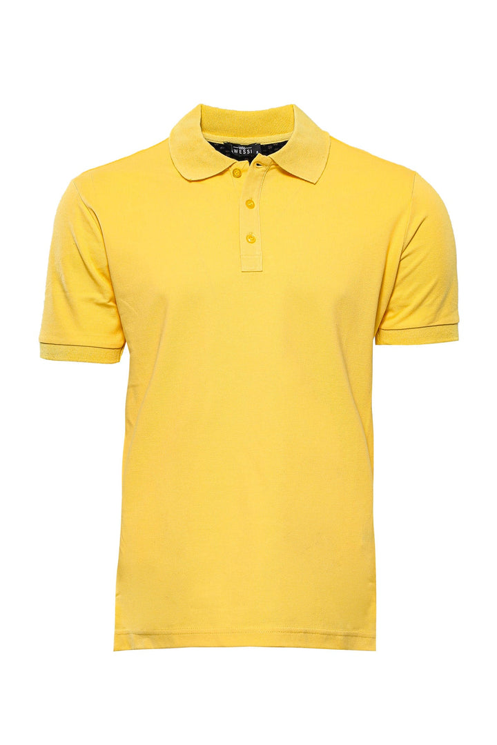 Polo Yaka Oxford Sarı T-shirt | Wessi