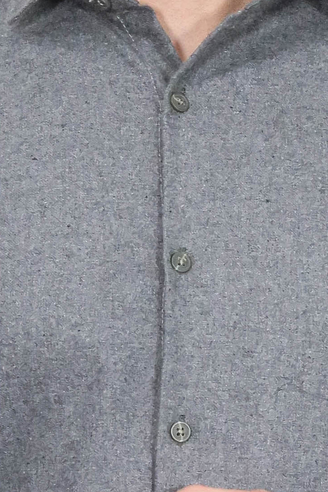 Desensiz Slim Fit Gri Erkek Oduncu Gömlek - Wessi
