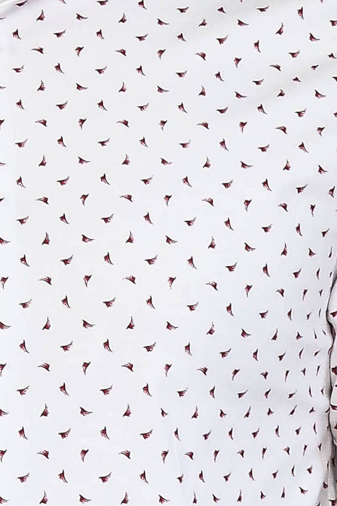 Minimal Bordo Motifli Beyaz Erkek Gömlek – Wessi