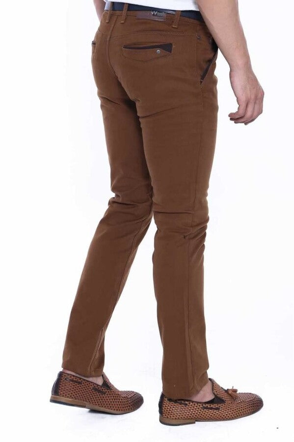 Gabardin Modelli Cepli Kahverengi Erkek Pantolon- Wessi