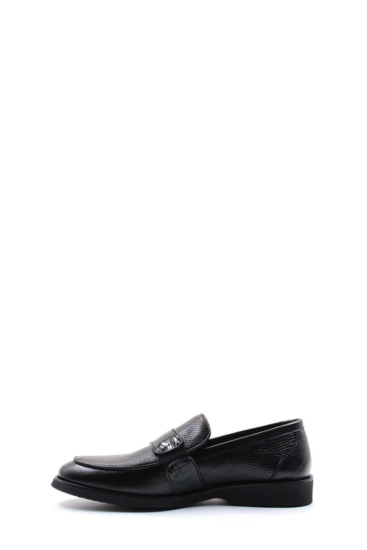 Erkek Siyah Deri Klasik Loafer - Wessi