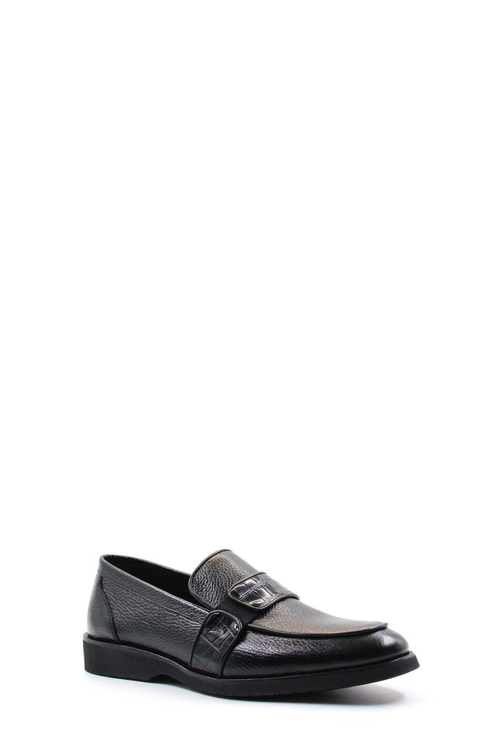Erkek Siyah Deri Klasik Loafer - Wessi