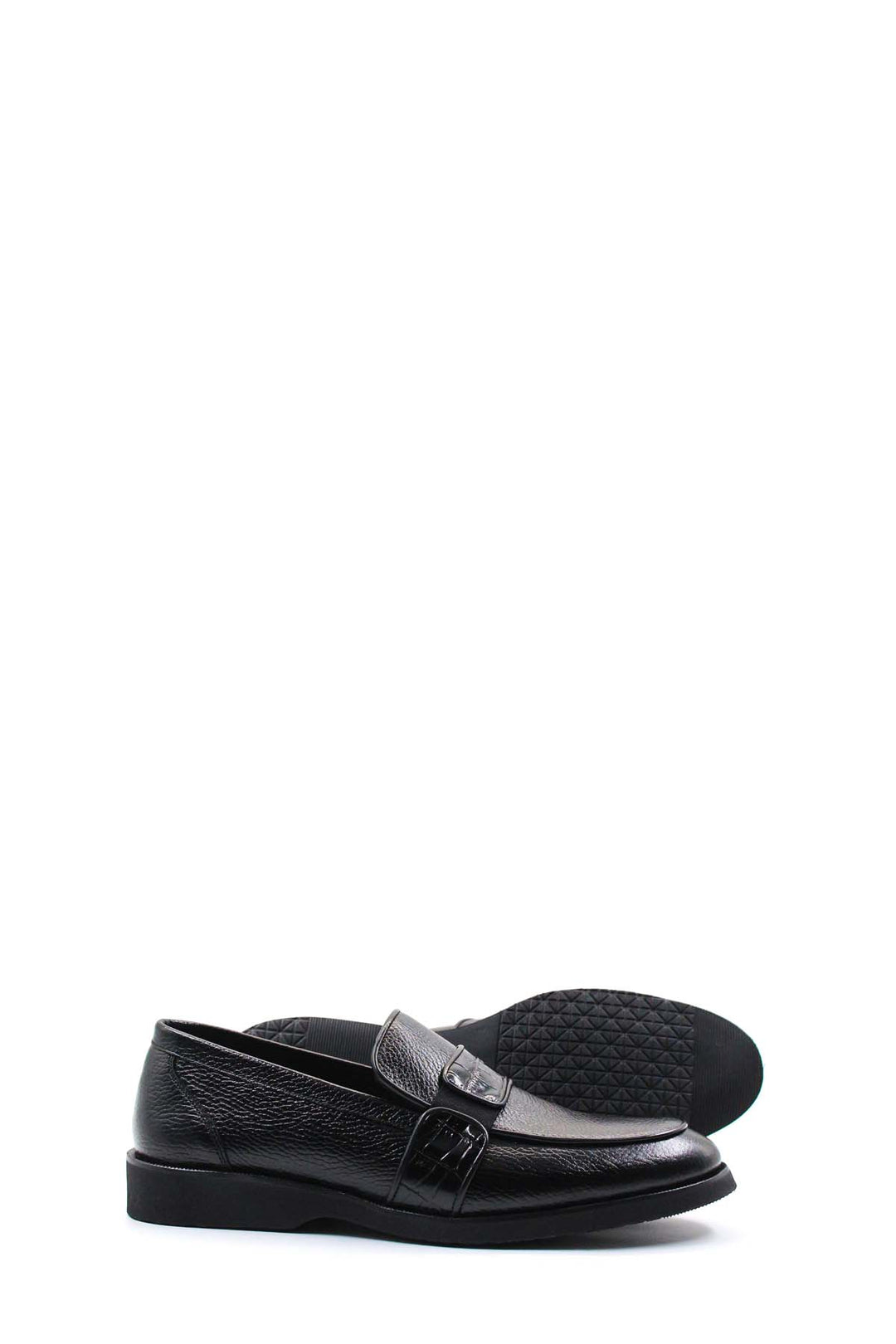 Erkek Siyah Deri Klasik Loafer - Wessi