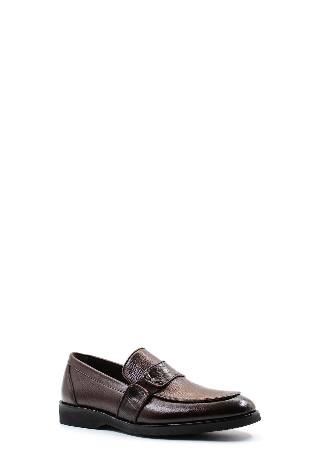 Erkek Kahverengi Deri Klasik Loafer - Wessi