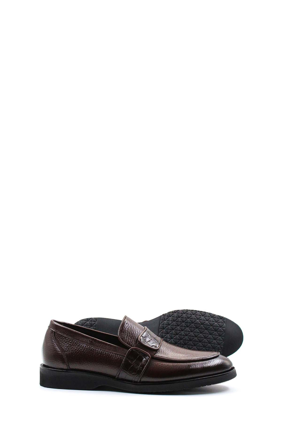 Erkek Kahverengi Deri Klasik Loafer - Wessi