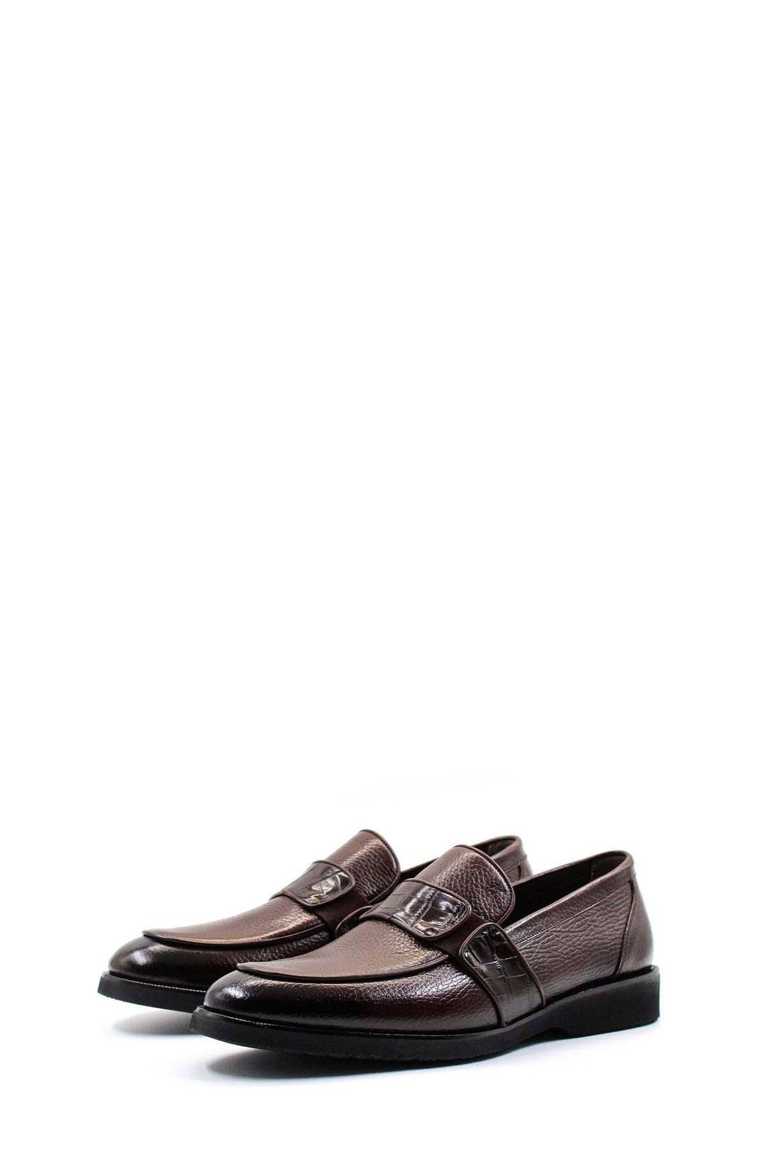 Erkek Kahverengi Deri Klasik Loafer - Wessi