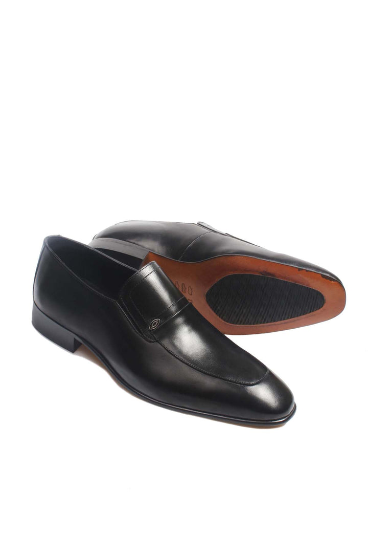 Erkek Siyah Deri Klasik Loafer-Wessi