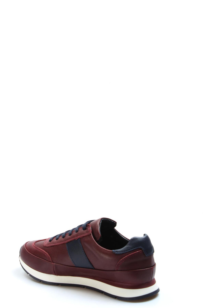 Erkek Bordo Deri Casual Spor Ayakkabı-Wessi