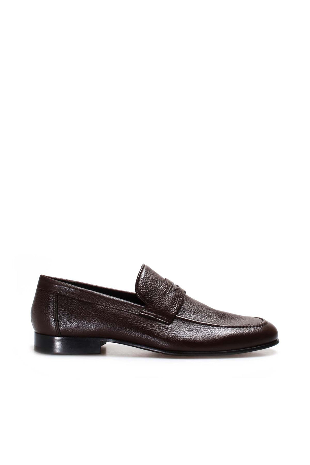 Kahverengi Klasik Deri Loafer-Wessi