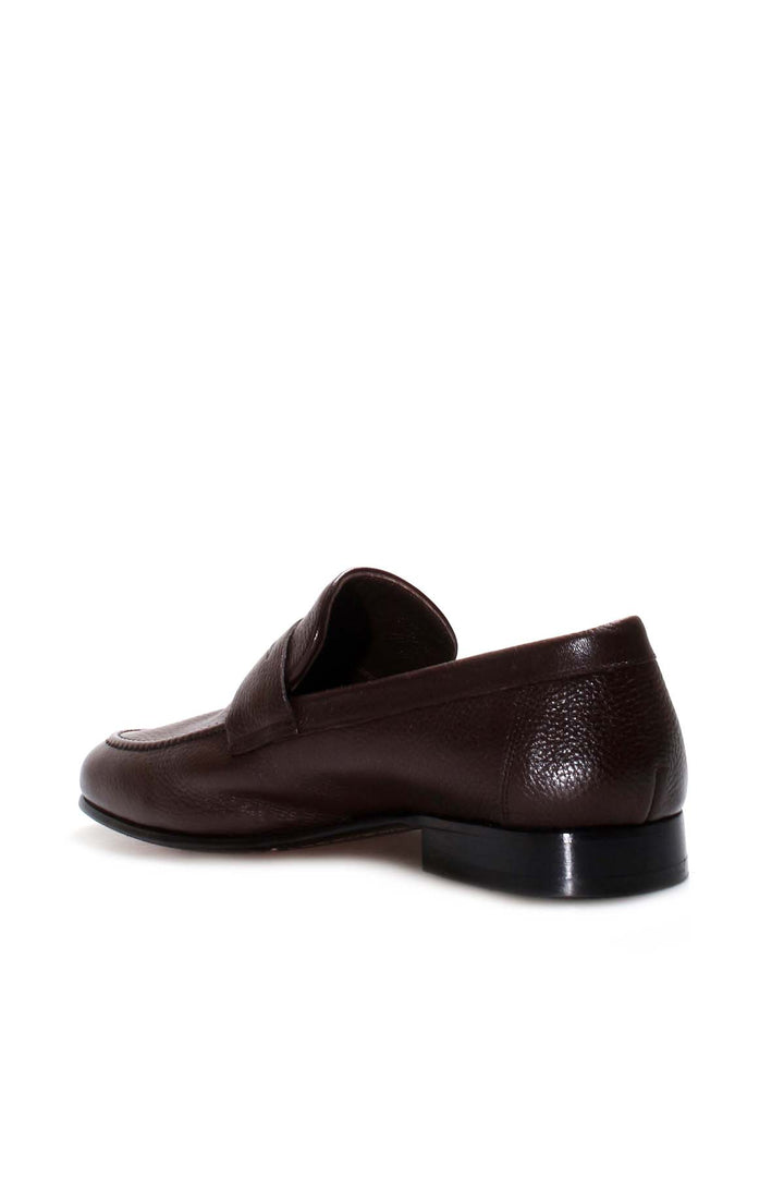 Kahverengi Klasik Deri Loafer-Wessi