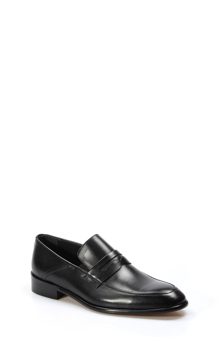 Erkek Siyah Deri Klasik Loafer - Wessi