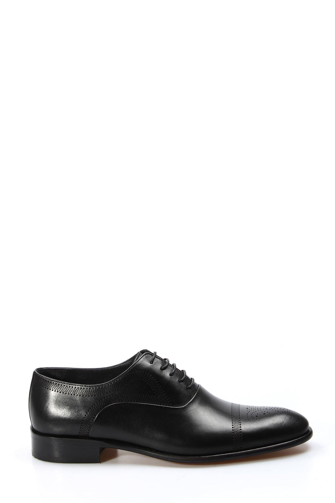 Brogue Detaylı Erkek Siyah Oxford Elbise Ayakkabı - Wessi