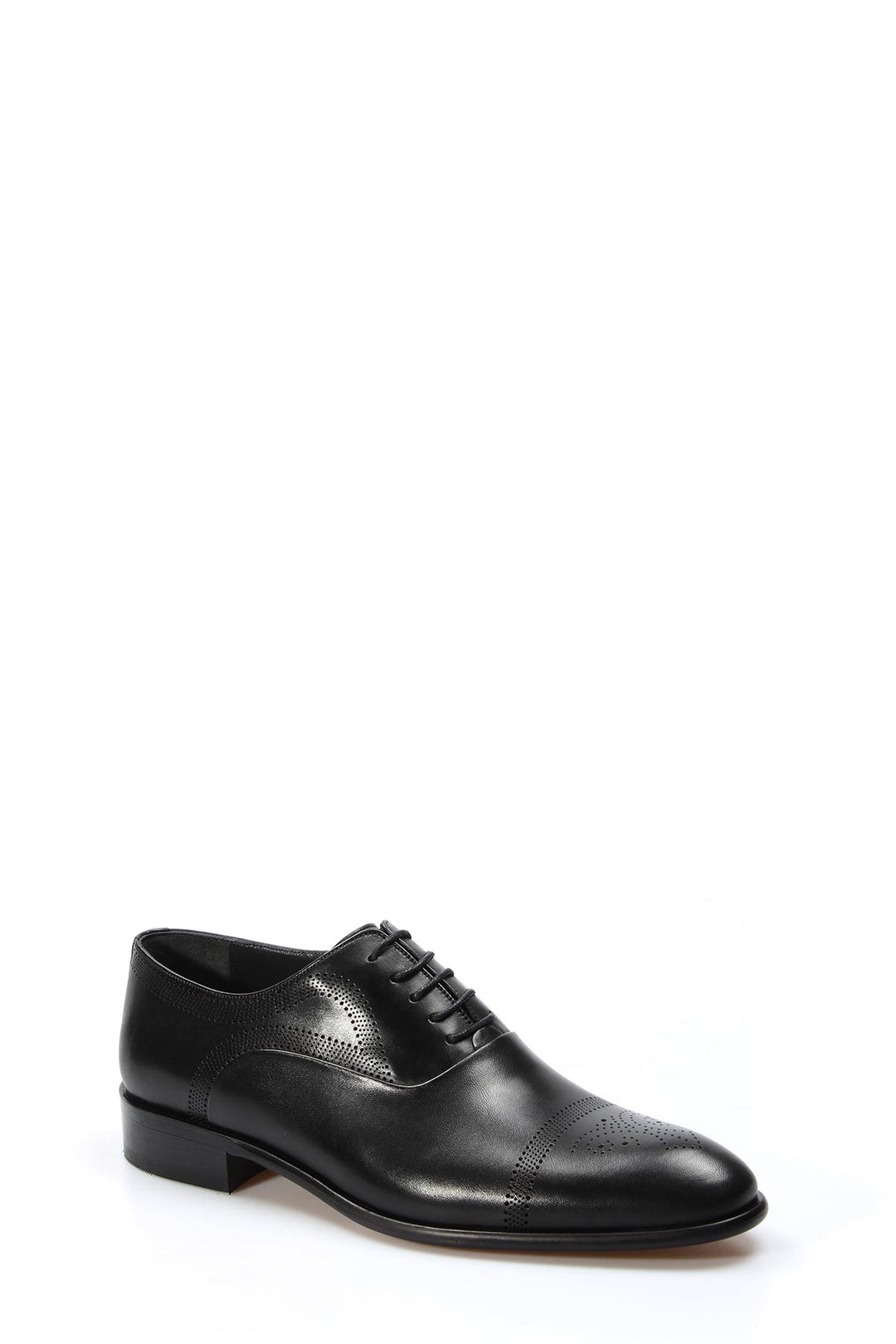 Brogue Detaylı Erkek Siyah Oxford Elbise Ayakkabı - Wessi
