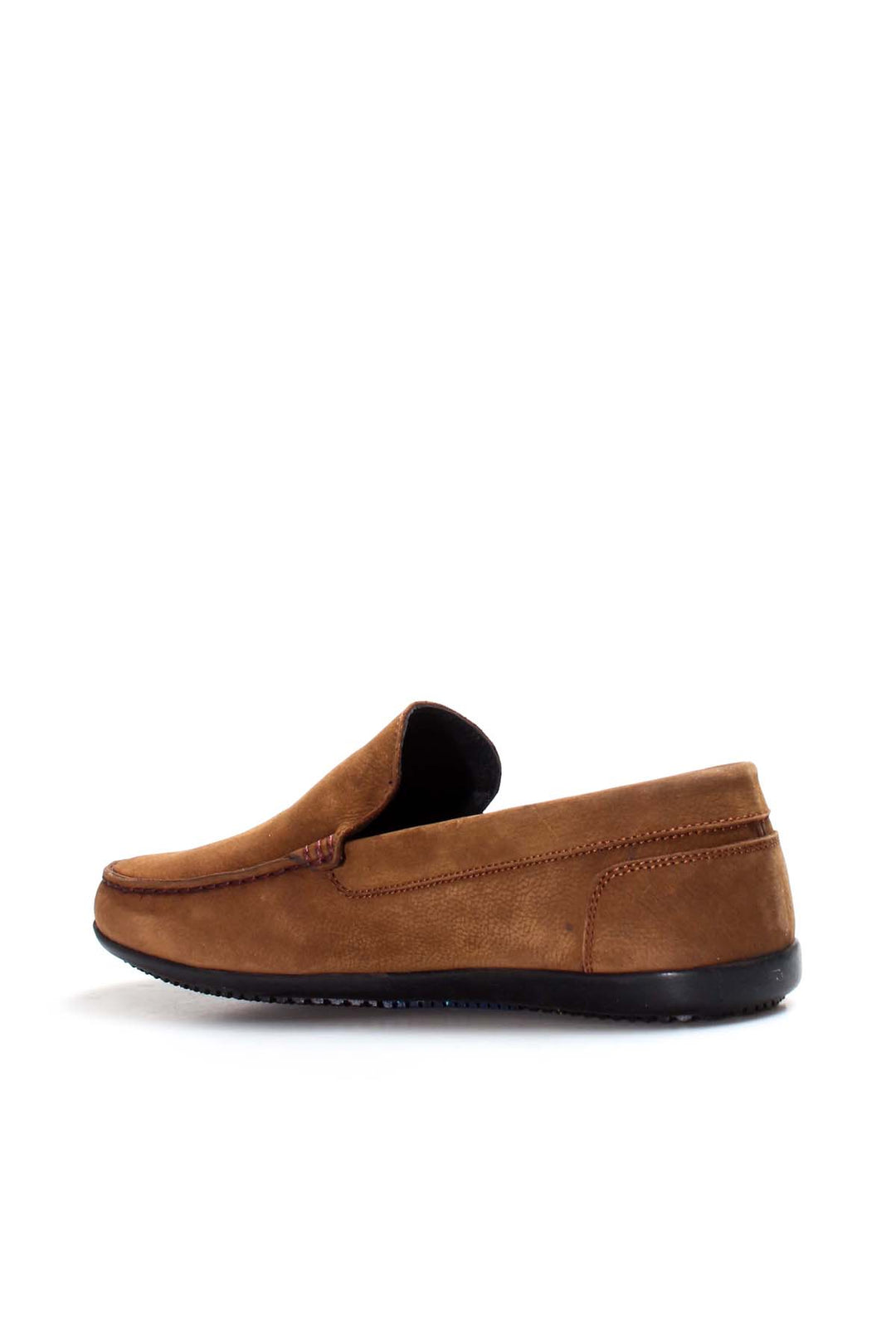 Vurgulu Dikişli Taba Süet Loafer - Wessi